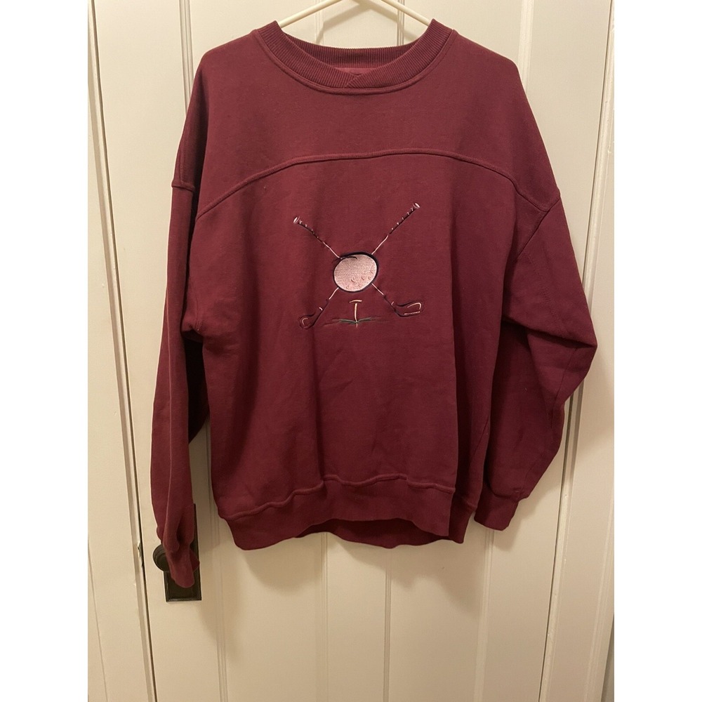 Vintage Championship Golf Sweatshirt Mens Large Red Crable Sportswear‎